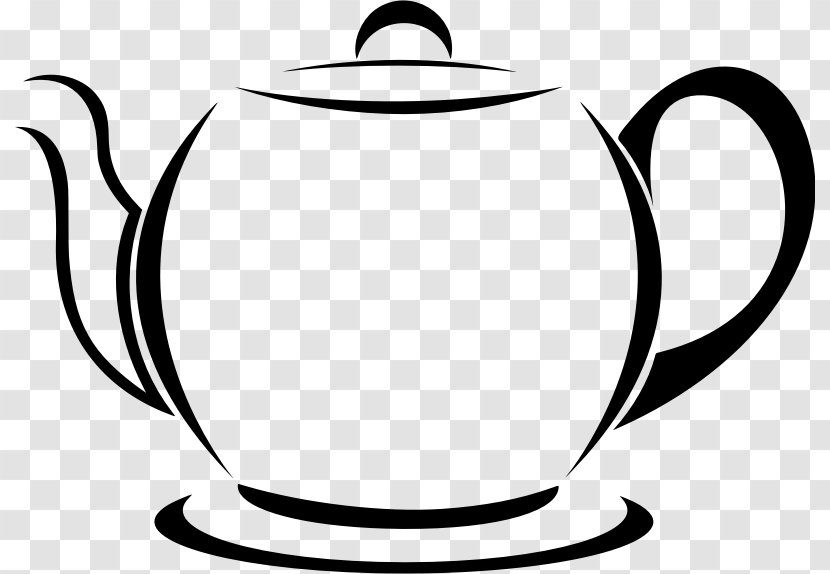 Teapot Kettle Clip Art - Black And White - Tea Transparent PNG