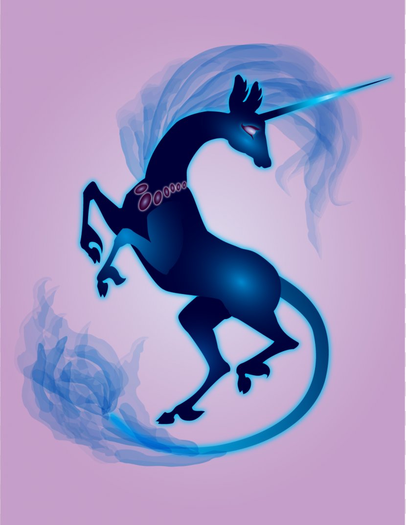 Horse Hue Unicorn Blue Art - Silhouette Transparent PNG