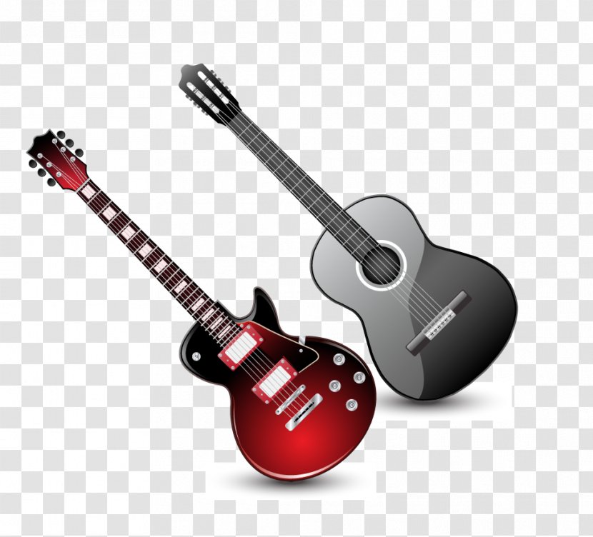 Musical Instrument Illustration - Watercolor - Guitar Transparent PNG