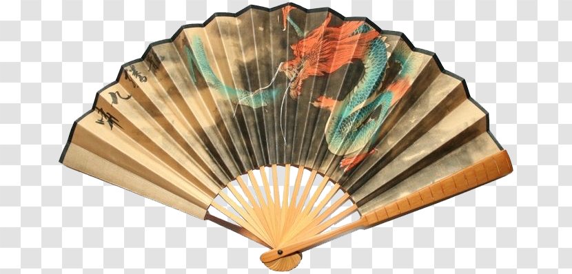 Hand Fan Drawing Chinoiserie - Decorative Transparent PNG