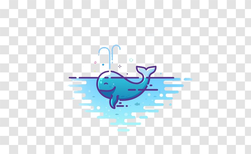 Whale Logo Icon - Flat Transparent PNG