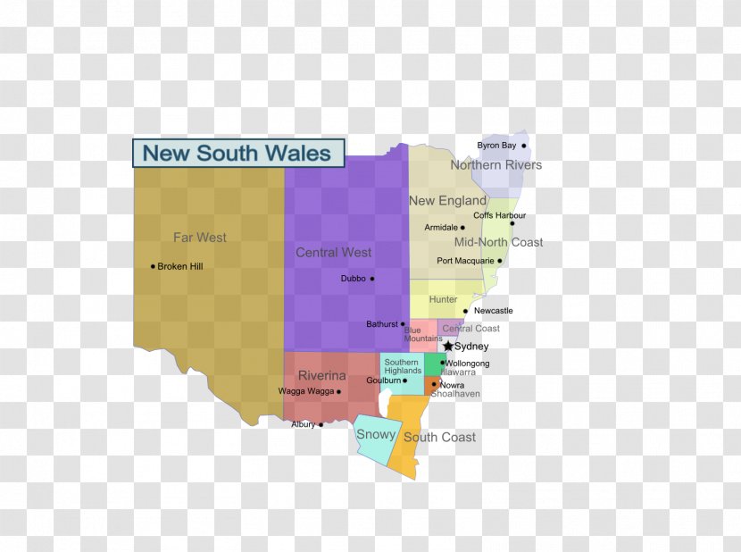 Sydney Central Coast Map Riverina Region - City - Far West Transparent PNG