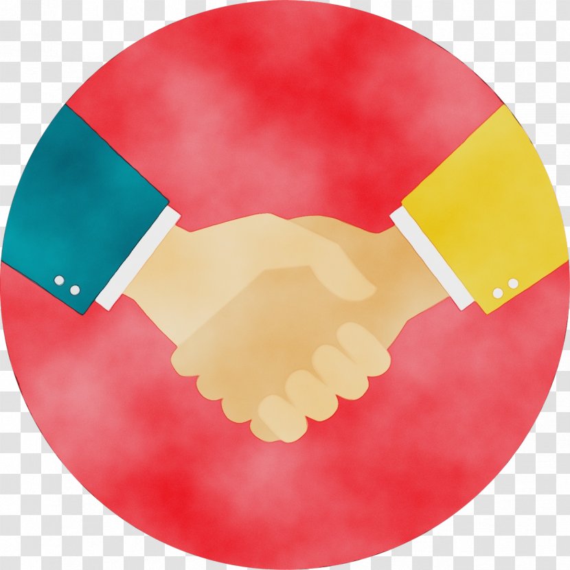 Business Heart - Handshake - Plate Red Transparent PNG