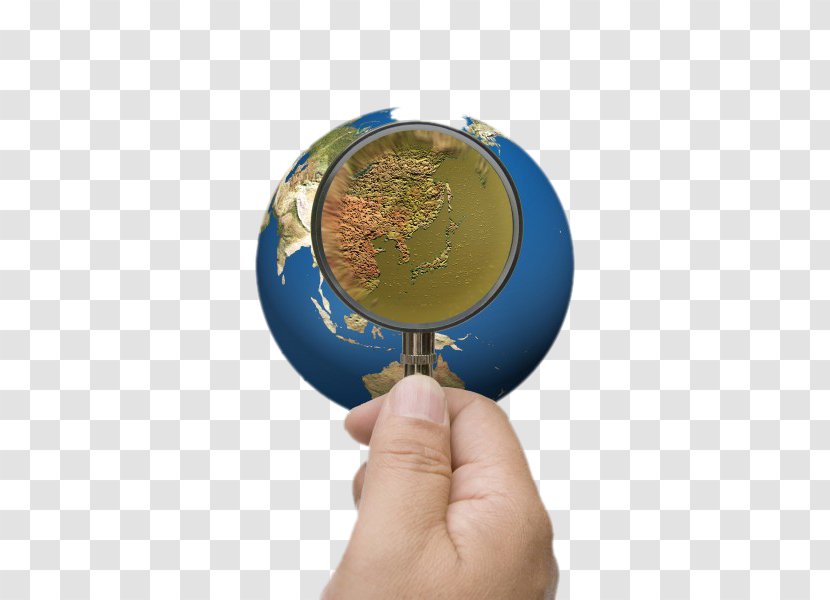 Earth Photography Poster - Advertising - Globe And Magnifying Glass Transparent PNG