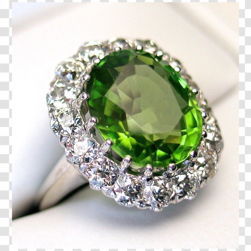 Emerald Peridot Ring Jewellery Diamond - Bitxi Transparent PNG
