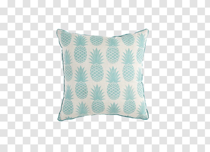 Throw Pillows Cushion Turquoise - Summer Pineapple Transparent PNG