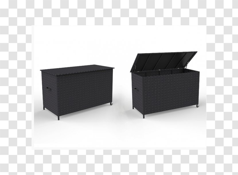 Rattan Black Wheel Desk - Rectangle Transparent PNG