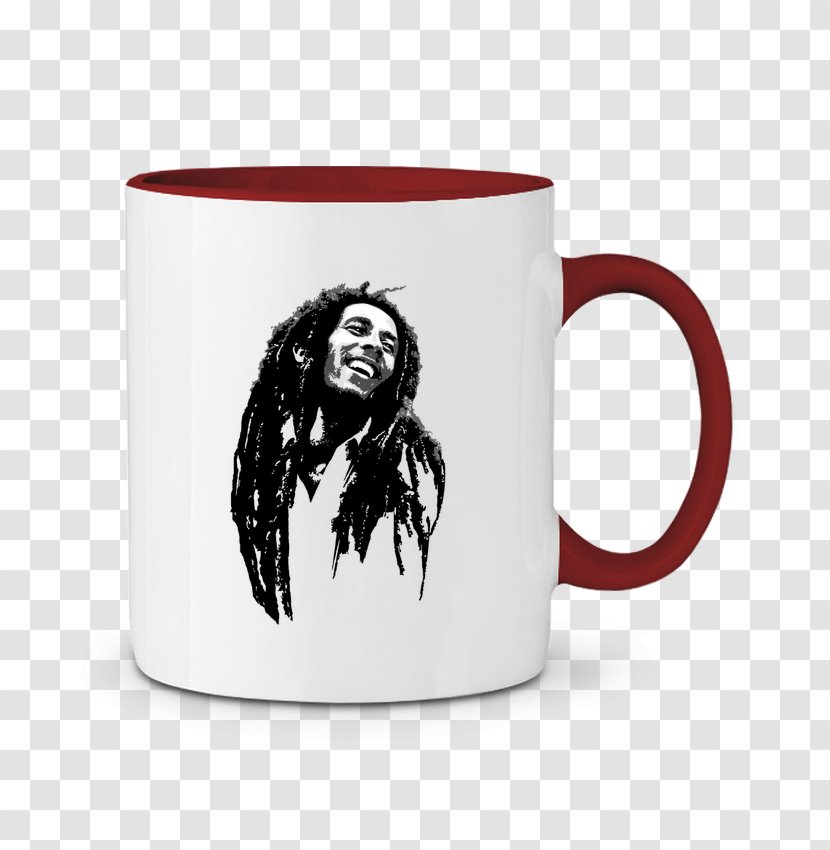 Coffee Cup Ceramic Mug Bib T-shirt - Bob Marley Transparent PNG