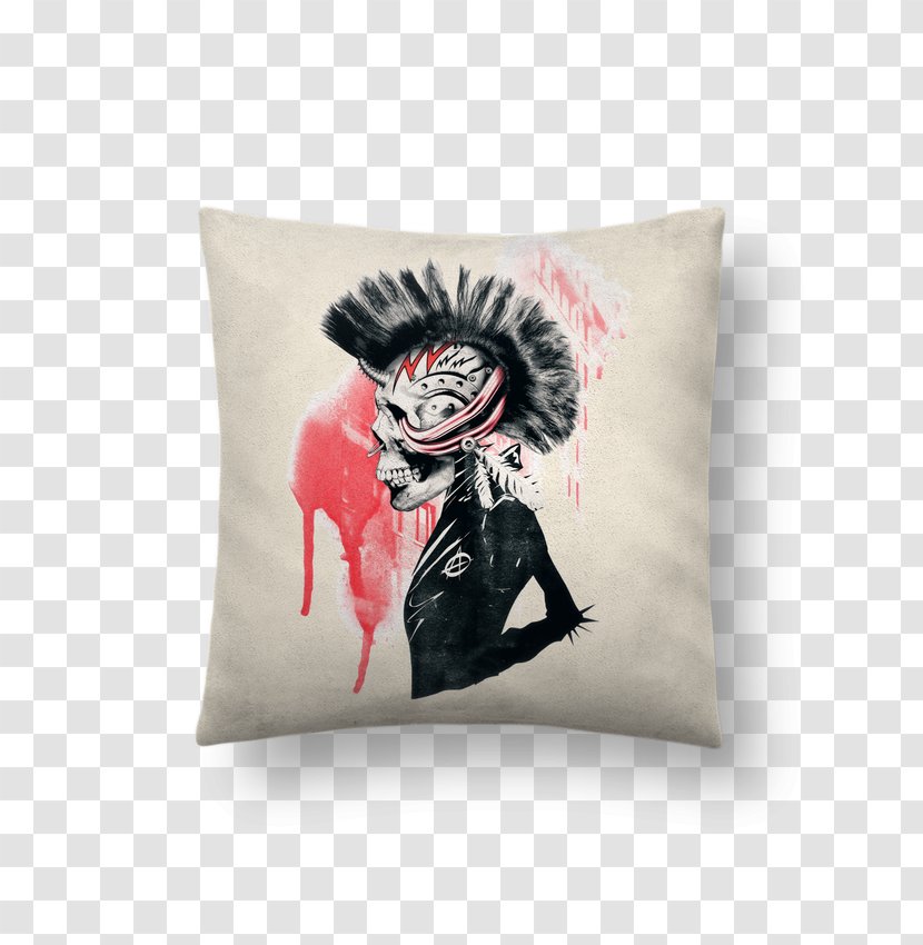 Punk Rock Art Graphic Design - Pillow Transparent PNG