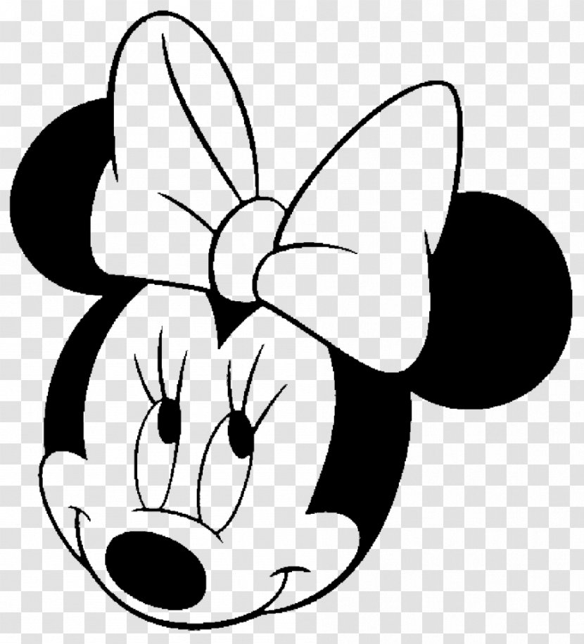 Minnie Mouse Mickey Coloring Book Page - Monochrome Transparent PNG