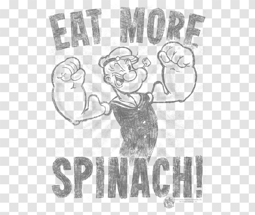 Popeye: Rush For Spinach T-shirt Top - Tree Transparent PNG
