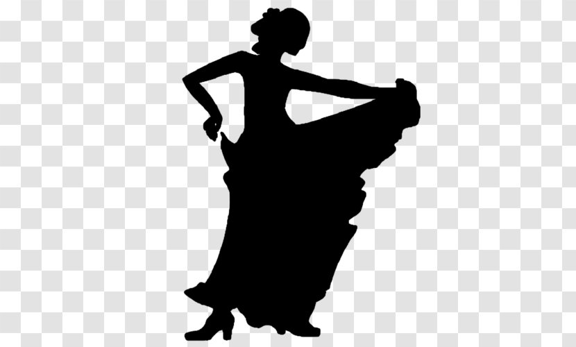 Silhouette Belly Dance Flamenco Dancer - Painting Transparent PNG