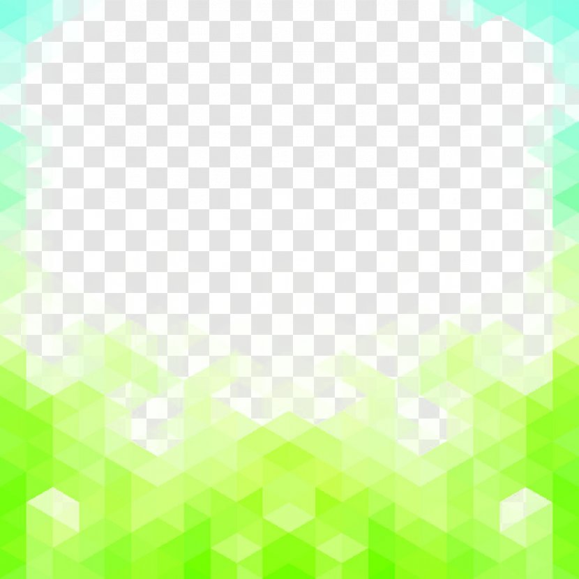 Green Mosaic - Television Set - Irregular Diamond Gradient Border Transparent PNG