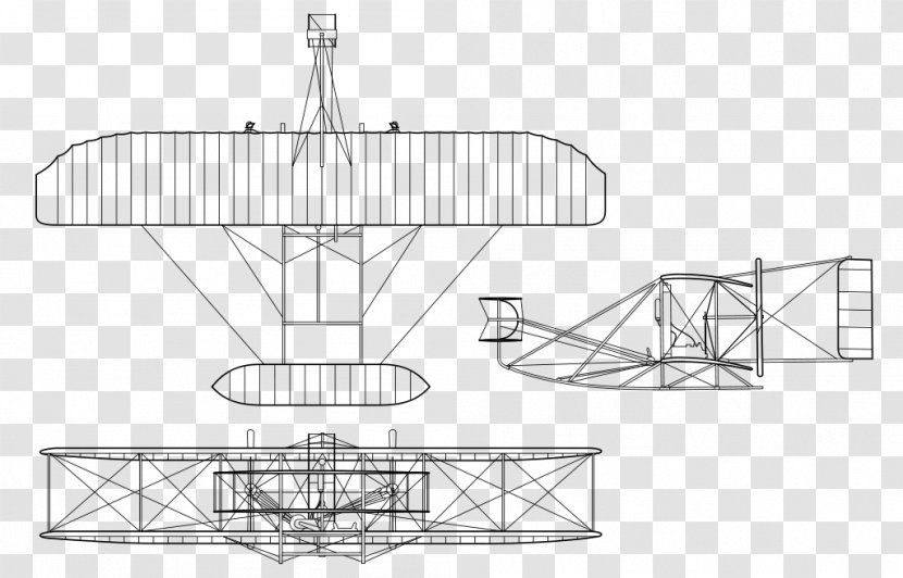 Wright Flyer III Airplane Kitty Hawk Brothers - Artwork - Dlyer Transparent PNG