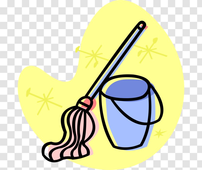 Mop Bucket Cart Drawing Clip Art - Yellow Transparent PNG