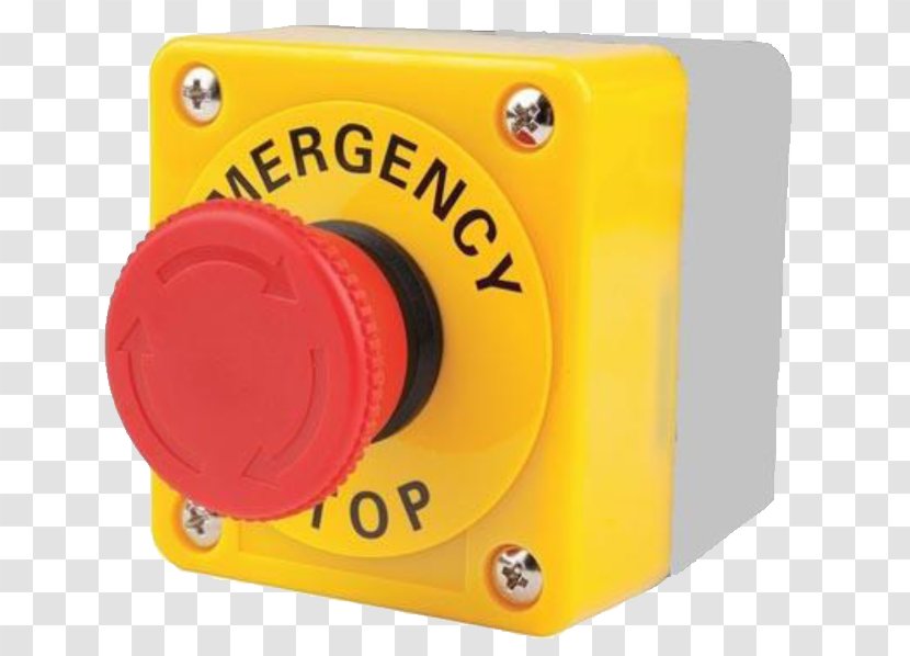 Emergency Kill Switch Push-button Label Electrical Switches - Yellow - Key Transparent PNG