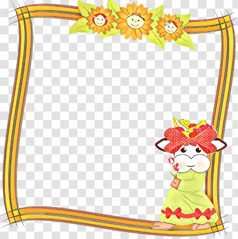 Flower Background Frame - Character - Picture Created By Transparent PNG