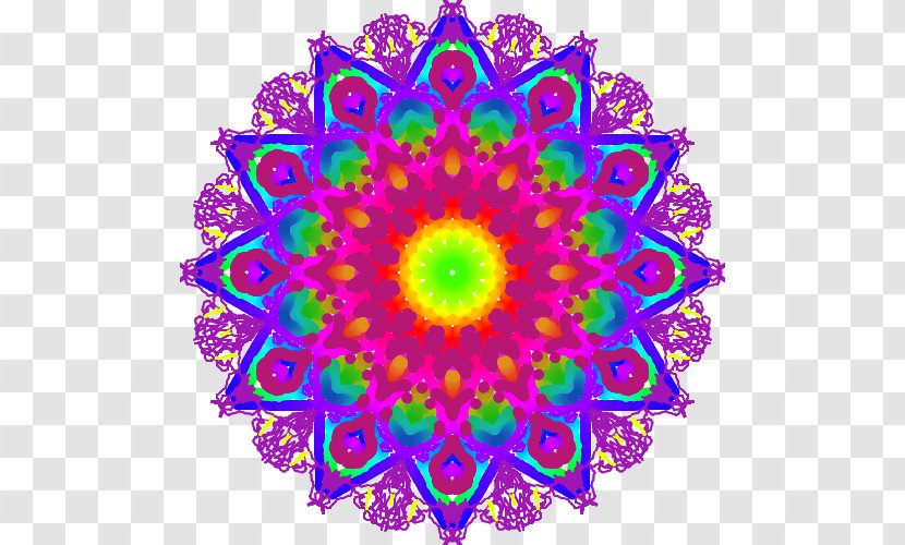 Baby Cool Floral Design Kaleidoscope Symmetry Pattern - Athena Transparent PNG
