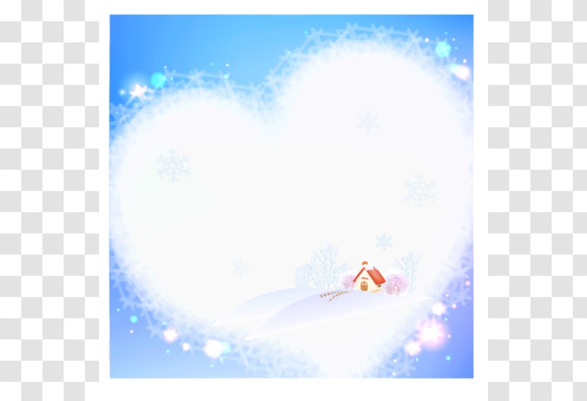 Blue Adobe Illustrator Clip Art - Atmosphere - Dream Heart Border Transparent PNG