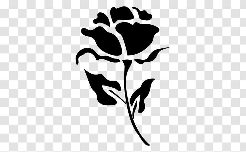 Rose Clip Art - Black And White - Bouquet2 Transparent PNG