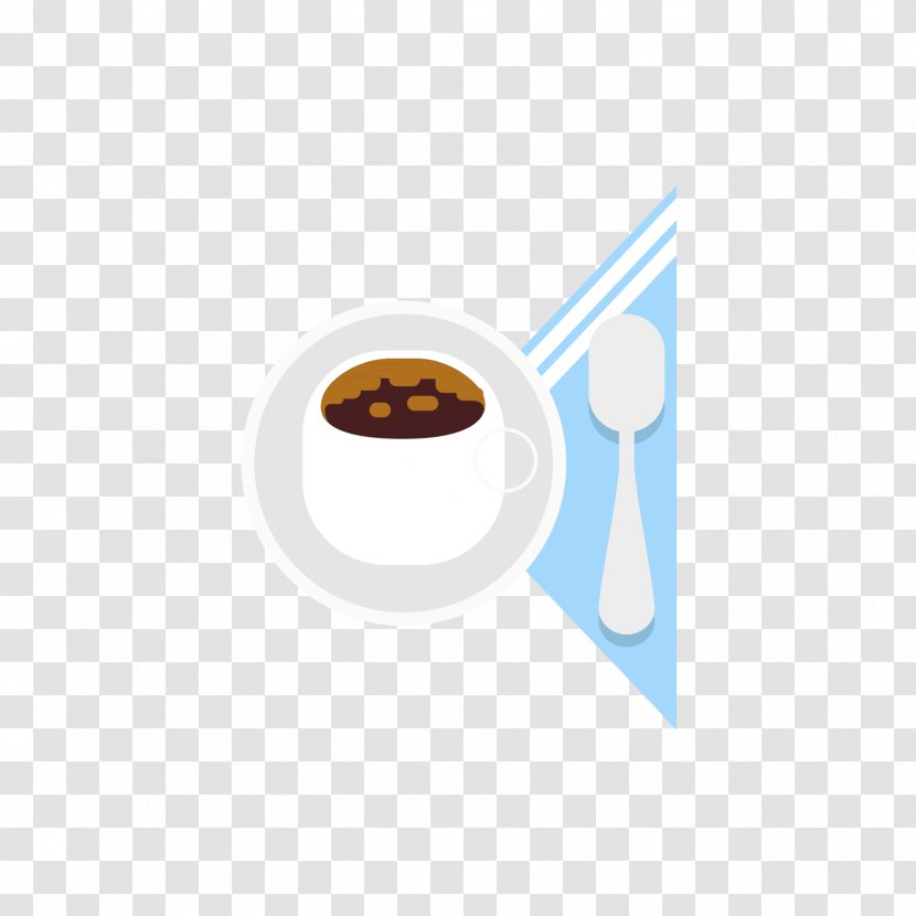 Coffee Cartoon Blue - And Spoon Transparent PNG