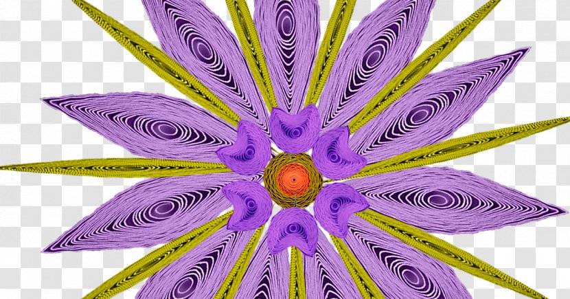 Quilling Digital Art - Plant - Purple Daisy Transparent PNG