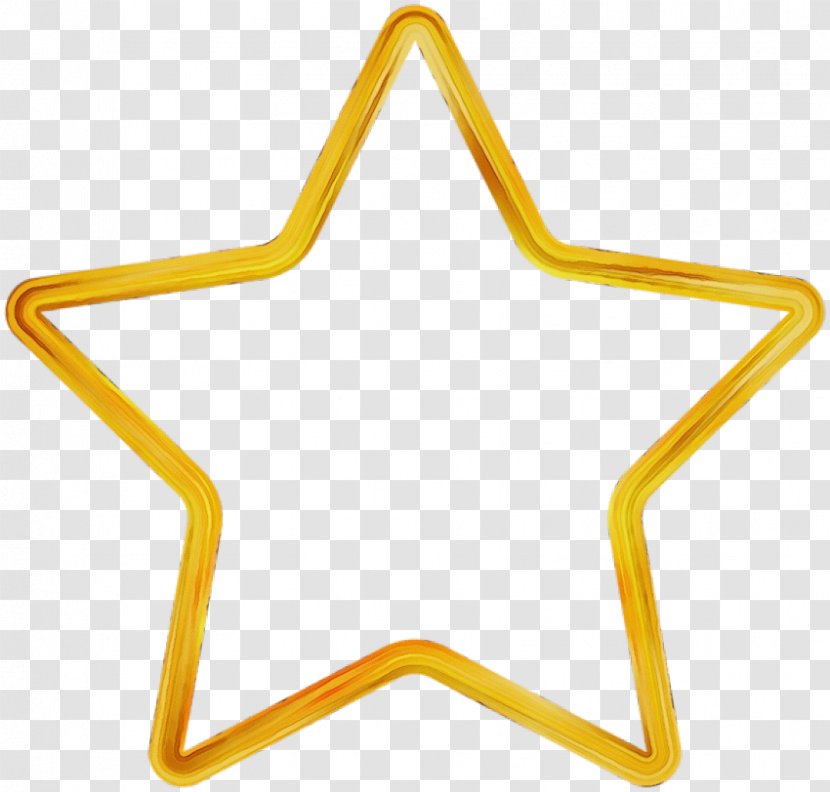Yellow Star - Paint - Triangle Transparent PNG