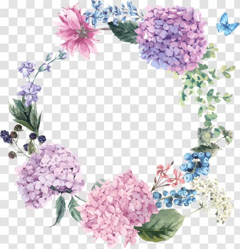 Hydrangea Floral Design Flower Greeting & Note Cards Garden Transparent PNG