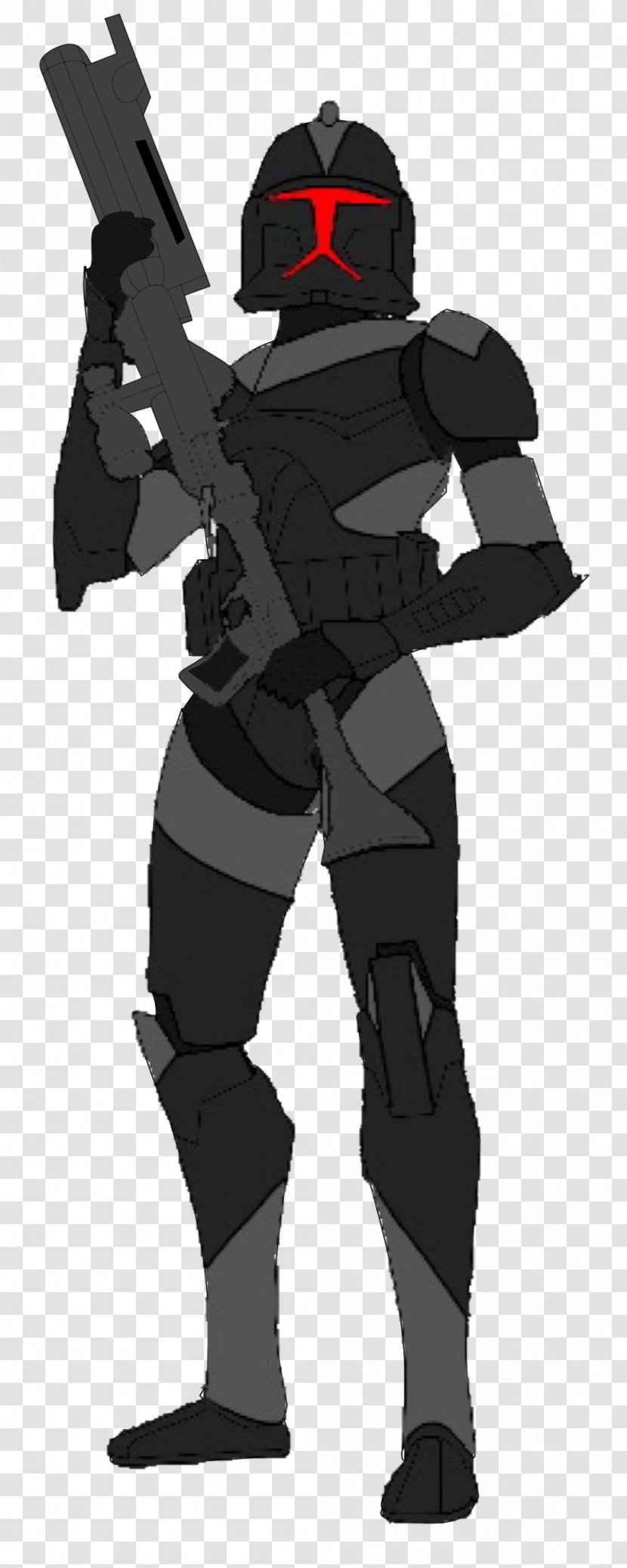 Clone Trooper Drawing Silhouette Cloning Shadow - Weapon Transparent PNG