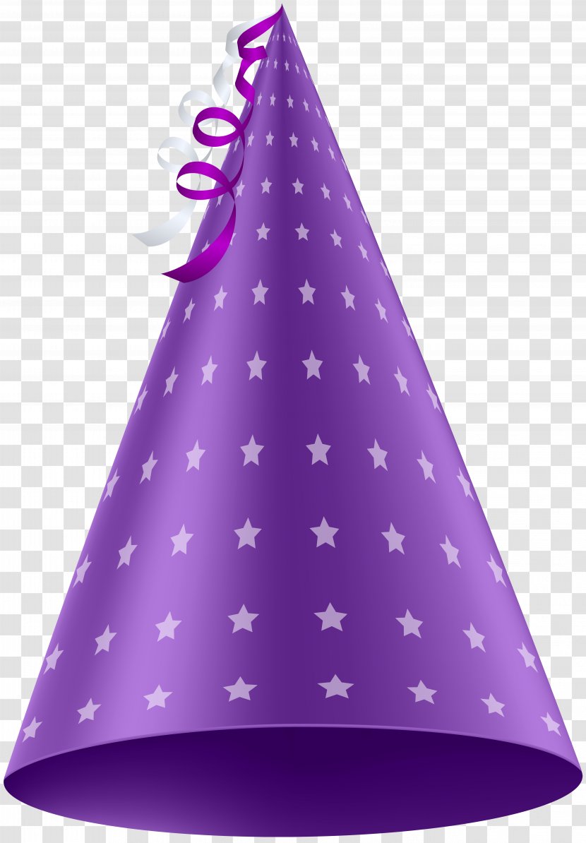 Purple Party Hat Birthday Clip Art - Magenta - Image Transparent PNG