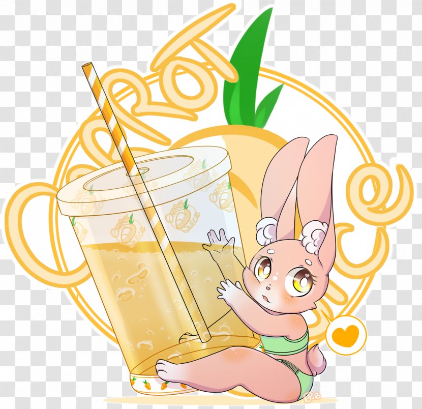Easter Bunny Food Clip Art - Fictional Character - Carrot Juice Transparent PNG