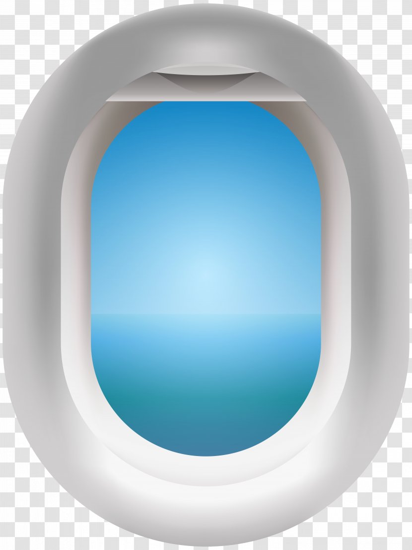 Airplane Window Clip Art - Azure - Sighting Transparent PNG