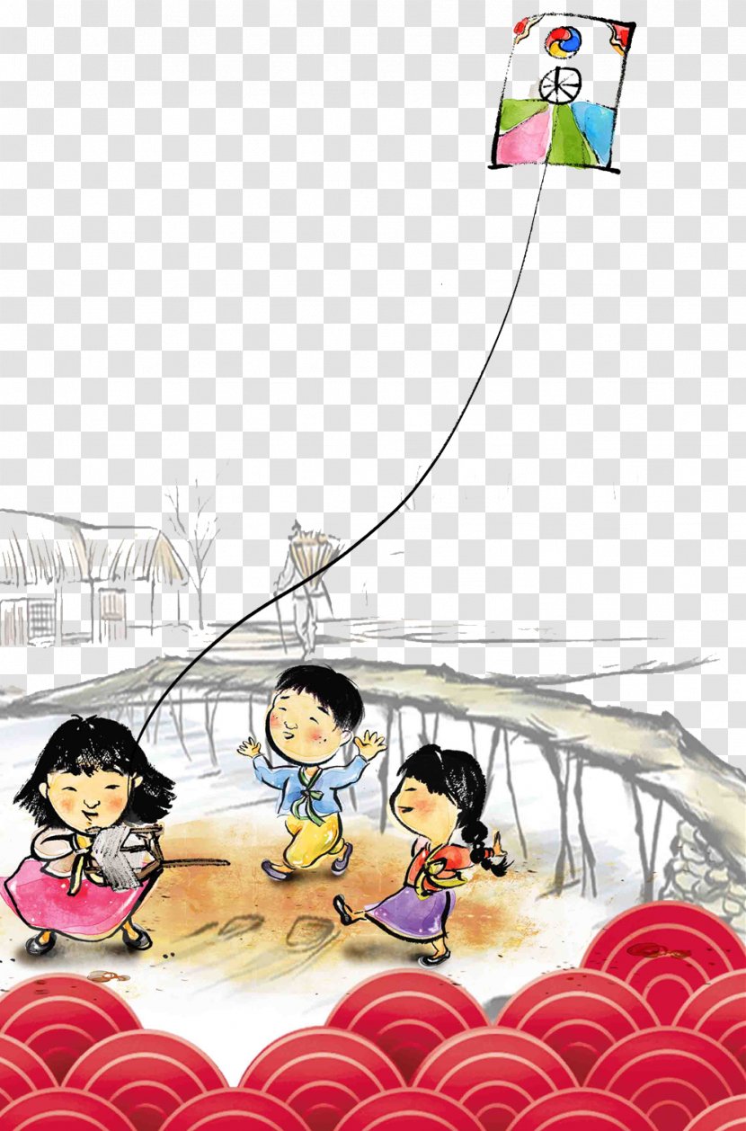 Poster Child Kite Illustration - Children Who Fly Kites Transparent PNG