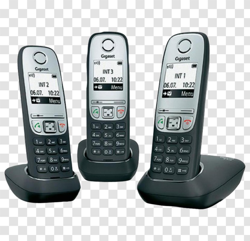 Cordless Telephone Gigaset Communications Digital Enhanced Telecommunications A415 - Handsfree - Plaatmetaal Transparent PNG