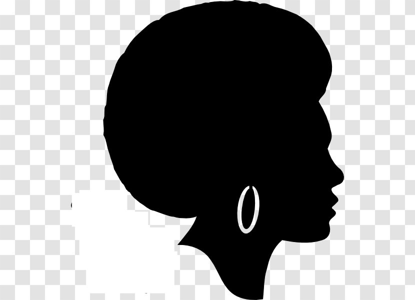 Afro Silhouette Black Clip Art - Mouth Transparent PNG