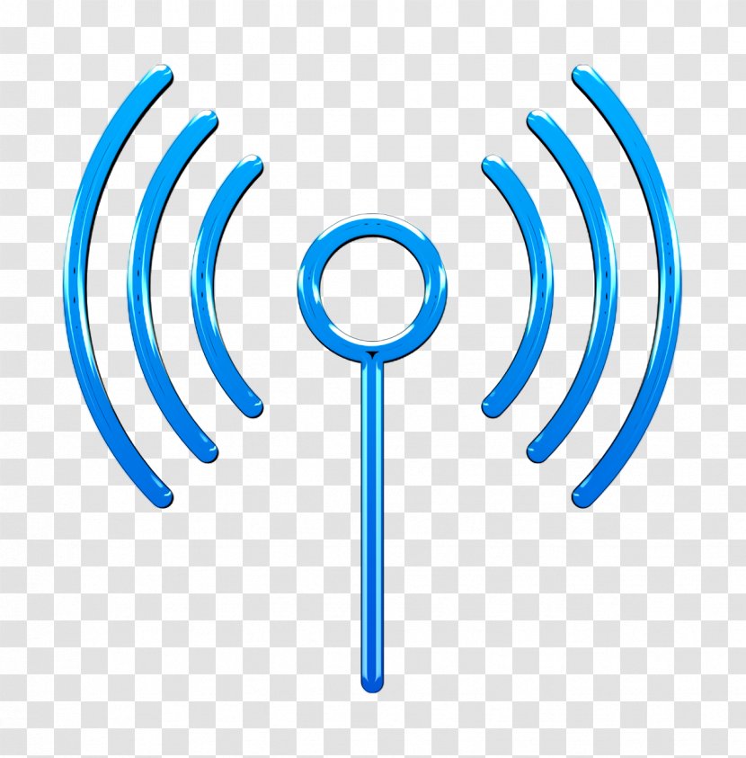 Wifi Icon Essential Set - Symbol - Electric Blue Transparent PNG