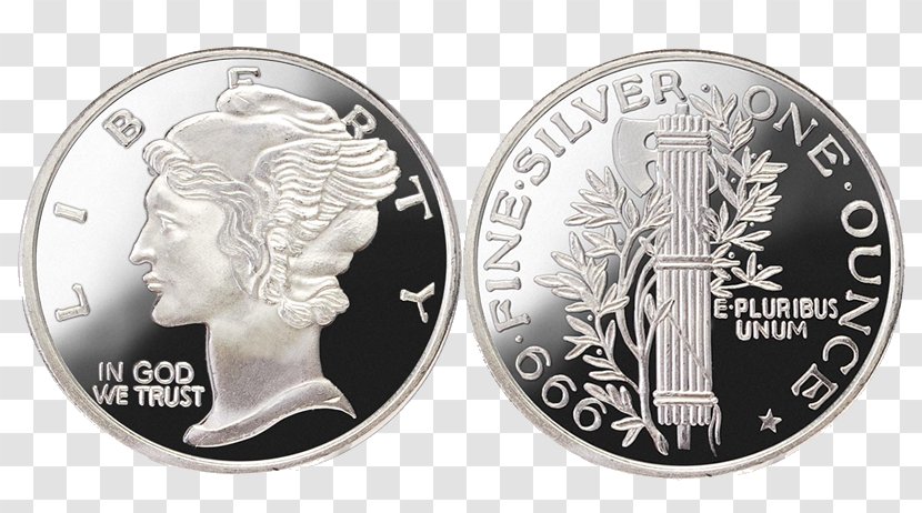 Silver Coin Troy Ounce - Nickel - 5 Dime Transparent PNG