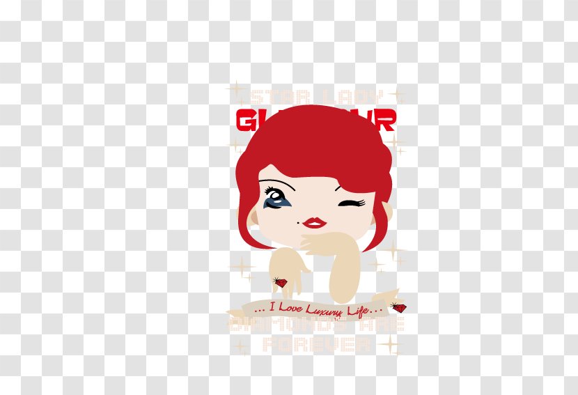 Poster Cartoon Illustration - Heart - Beauty Wearing A Ring Transparent PNG
