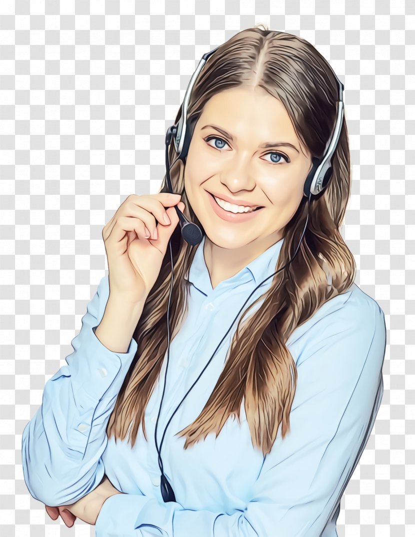 Hair Call Centre Technology Gesture Electronic Device - Smile Businessperson Transparent PNG