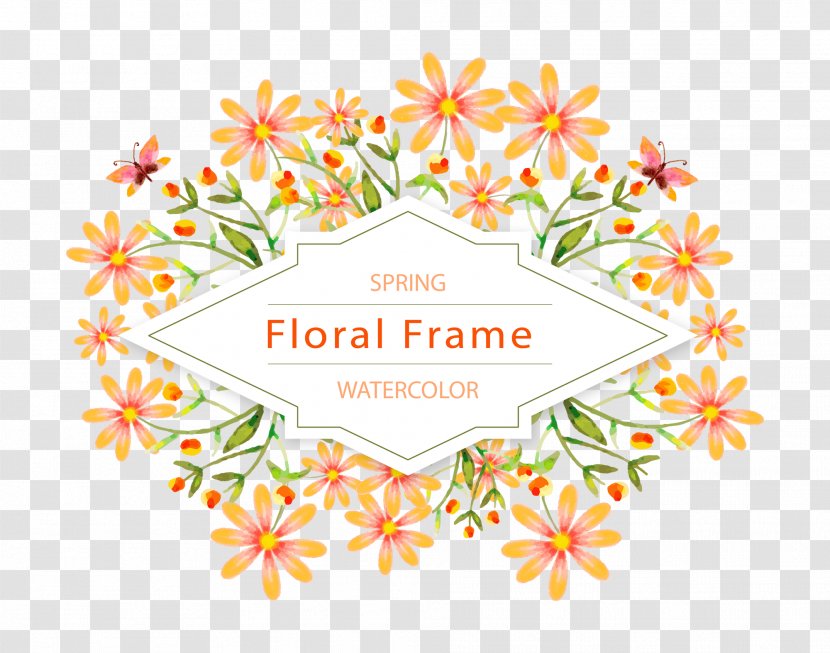 Vector Graphics Image Download Art - Floral Frame Transparent PNG
