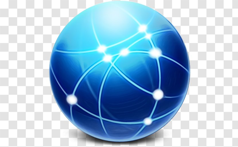 World Icon - Soccer Ball - Electric Blue Transparent PNG