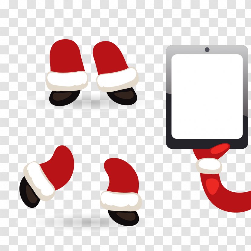 Santa Claus Pxe8re Noxebl Christmas Illustration - Tablet Vector Transparent PNG