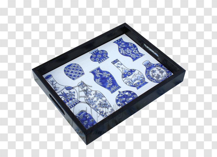 Cobalt Blue Tray Pattern - Tea Transparent PNG