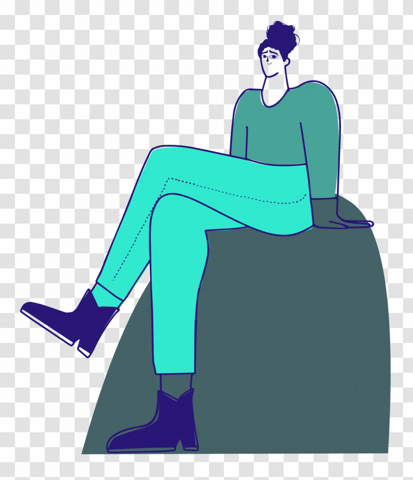 Sitting On Rock Transparent PNG