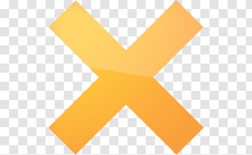 X Mark Yellow Clip Art - Text Transparent PNG