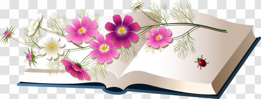 Book Floral Design Diary Flower Yuanfen - Books Vector Transparent PNG