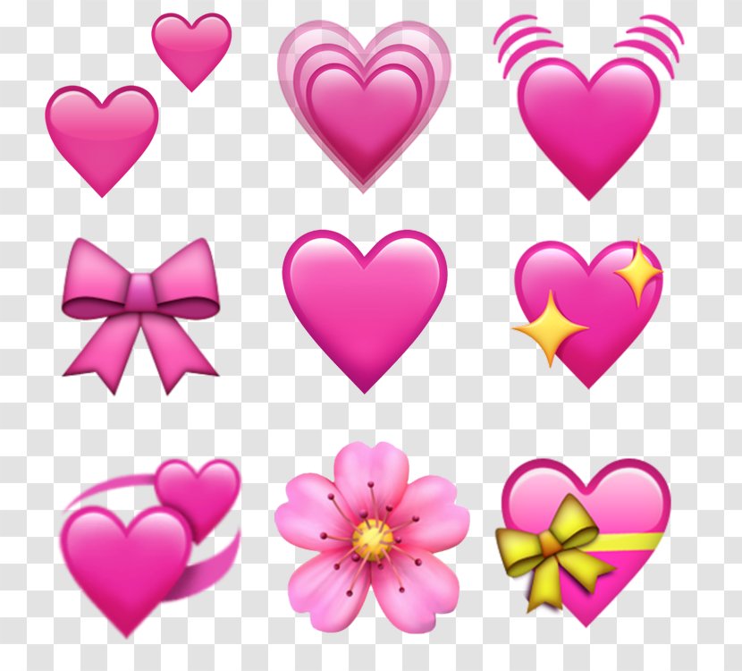 Heart Emoji Background - Pink - Magenta Petal Transparent PNG