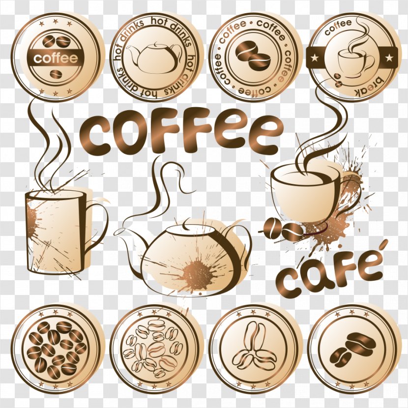 Coffee Cup Tea Doppio Espresso - Vector Material Transparent PNG