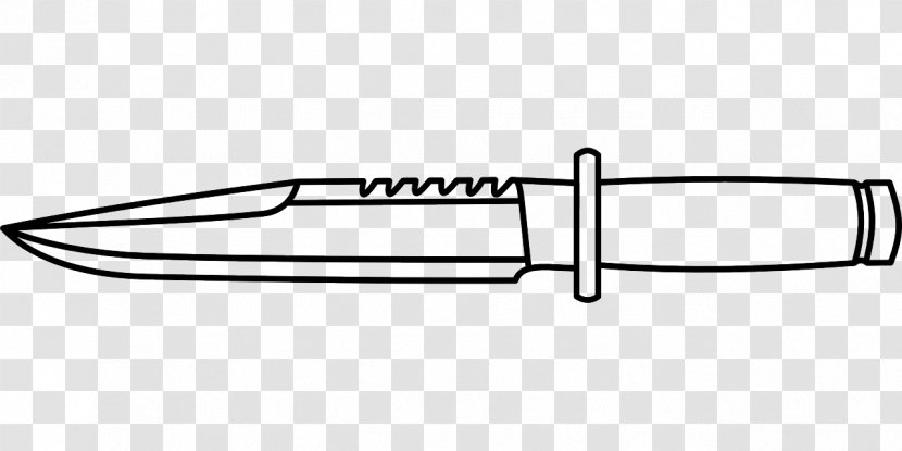 Knife Black And White Hunting & Survival Knives Clip Art Transparent PNG