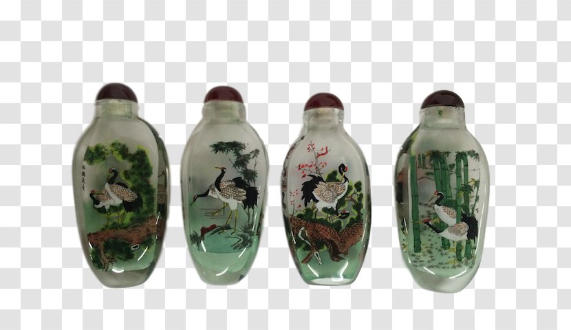 Snuff Bottle China Glass - Frame - Lobster Hand Painted Transparent PNG